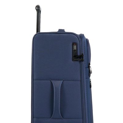 Mala Média 23kg Poliéster 4 Rodas 25,5" Edimburgo Azul M / Azul