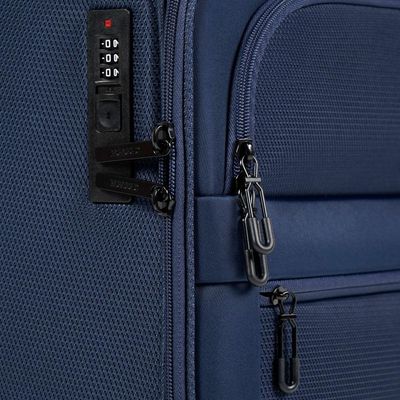 Mala Média 23kg Poliéster 4 Rodas 25,5" Edimburgo Azul M / Azul