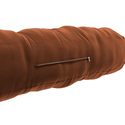 Almofada Para Cabeceira Encosto Apoio Lombar Spot 195cm Com Porta Celular Veludo - Abmaza Terracota