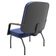Cadeira De Escritório Recepção Com Braço Fixa Preta Magno P03 Vinil Azul - Lyam Decor