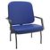 Cadeira De Escritório Recepção Com Braço Fixa Preta Magno P03 Vinil Azul - Lyam Decor