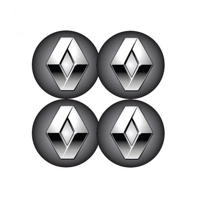 Jogo Bottom- Emblema Para Calota Renault 51mm Degrade 4...