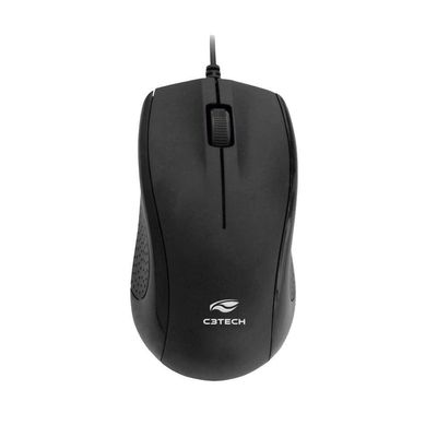 Mouse C3 Tech 1000dpi Preto cabo 2 metros Ms-26bk