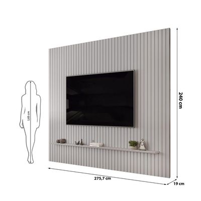 Painel Trento Ripado Para Tvs Até 75 Polegadas Bali