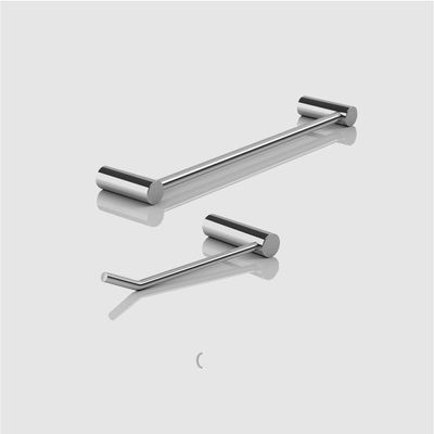 Kit De Acessórios Para Banheiro 2 Peças Escovado Grego Metal 2010or