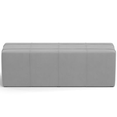 Puff Decorativo Living Sala de Estar 140 cm Roma W01 Suede Cinza - Lyam