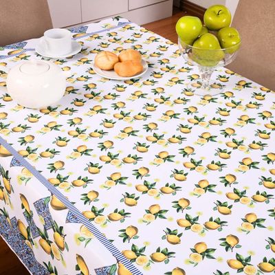 Toalha de Mesa Tropical Microfibra Estampada 2,50m x 1,50m para 8 Lugares - Limão