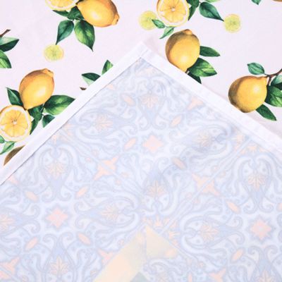 Toalha de Mesa Tropical Microfibra Estampada 2,50m x 1,50m para 8 Lugares - Limão