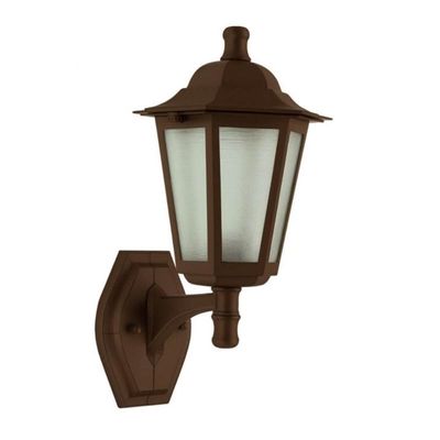Arandela Colonial Luminária Parede 37cm Marrom E27 Lente Fosca Antiga
