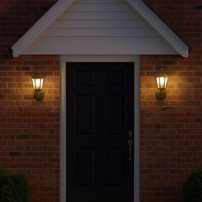 Arandela Colonial Luminária Parede 37cm Marrom E27 Lente Fosca Antiga