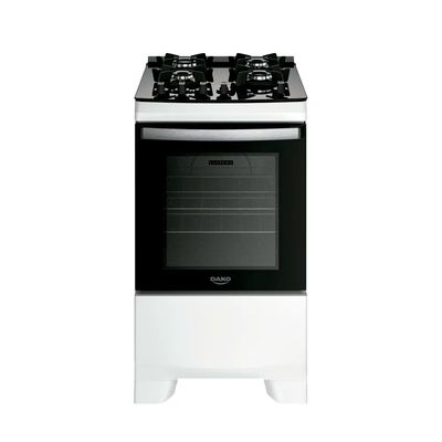 Fogão Dako Supreme Glass 4 Bocas com Mesa de Vidro Branco / Bivolt