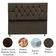 Cabeceira Estofada Cama Box Solteirão 100 Cm Suede Nina marrom