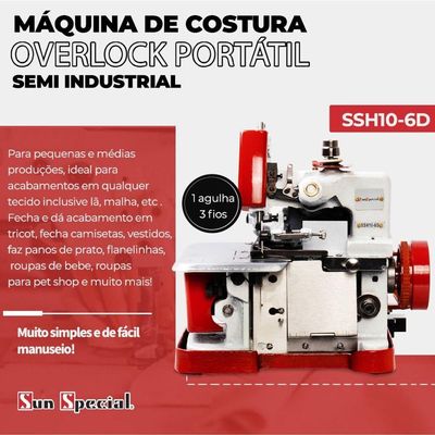 Overlock Portátil - Sun Special + 13 Itens - 110v 110V