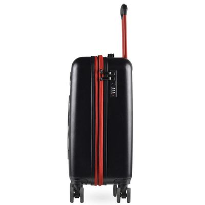 Mala de Bordo 10kg ABS 4 Rodas Flamengo CRF Oficial Preta e Vermelho P / Preto