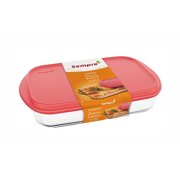 Assadeira Nadir Sempre em Vidro com Tampa 4l Assadeira Nadir Sempre em Vidro com Tampa 4l