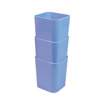 Porta Objetos Dello Kit com 03 Unidades Azul