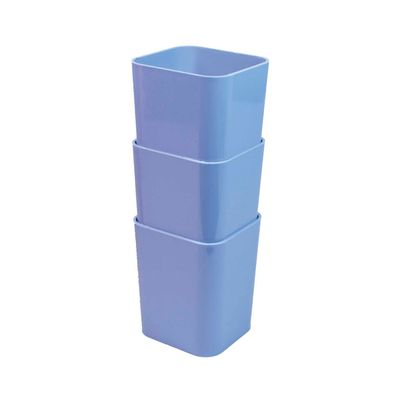Porta Objetos Dello Kit com 03 Unidades Azul