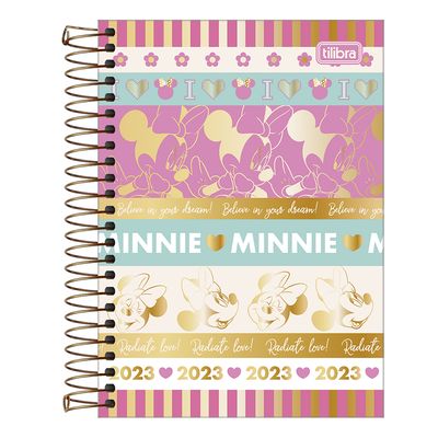 Agenda Tilibra Espiral Minnie 129x187mm Capas Diversas - Item Sortido