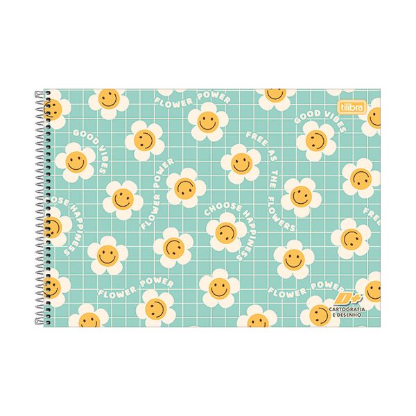 Caderno Cartografia Tilibra Espiral Capa Dura D Mais Feminino 96 Folhas Milimetrado Capas Diversas