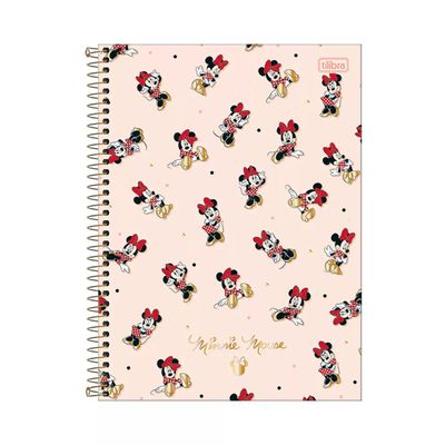 Caderno Tilibra Espiral Capa Dura 1/4 Minnie 80 Folhas Capas Diversas - Item Sortido
