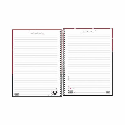 Caderno Tilibra Espiral Capa Dura 1/4 Minnie 80 Folhas Capas Diversas - Item Sortido