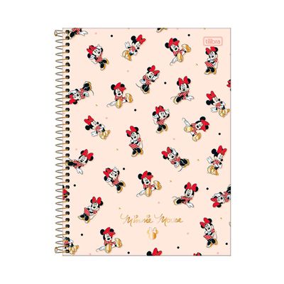 Caderno Tilibra Espiral Capa Dura 1/4 Minnie 80 Folhas Capas Diversas - Item Sortido