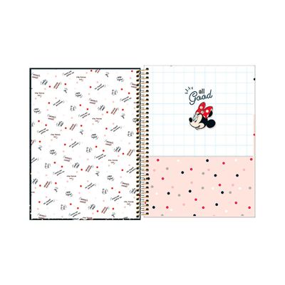 Caderno Tilibra Espiral Capa Dura 1/4 Minnie 80 Folhas Capas Diversas - Item Sortido
