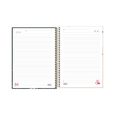 Caderno Tilibra Espiral Capa Dura 1/4 Minnie 80 Folhas Capas Diversas - Item Sortido