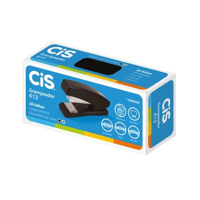 Grampeador Cis Plástico Nº 20 Preto 10x2,9x4,7cm