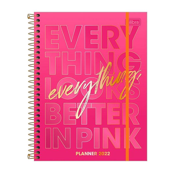 Agenda Planner Tilibra Espiral Love Pink Capas Diversas - Item Sortido