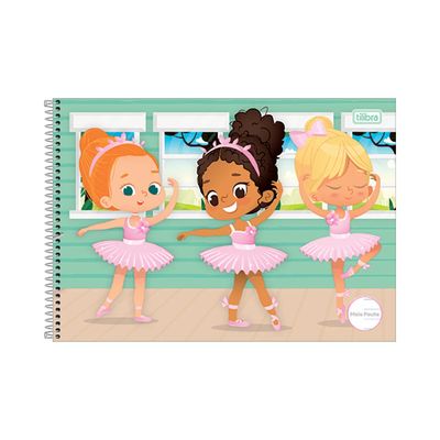Caderno Cartografia Tilibra Espiral Capa Dura Meia Pauta Sapeca Menina 40 Folhas Capas Diversas