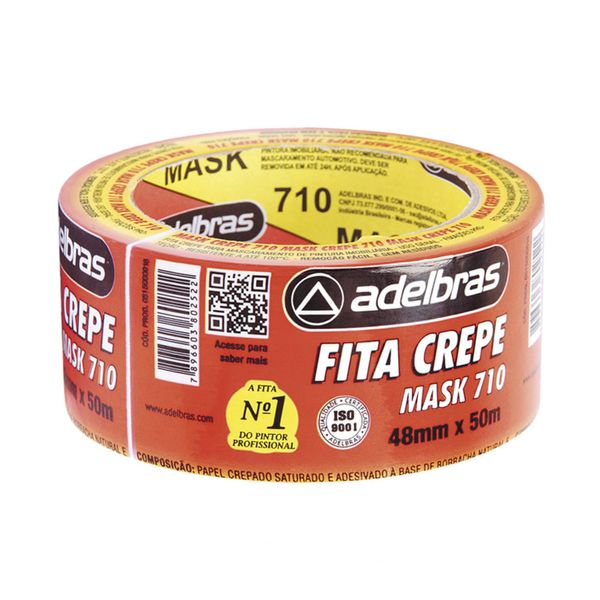 Fita Adesiva Crepe Adelbras Branca 48mmx50m Fita Adesiva Crepe Adelbras Branca 48mmx50m