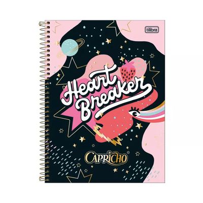 Caderno Universitário Tilibra Espiral Capa Dura Capricho 1 Matéria 80 Folhas - Item Sortido