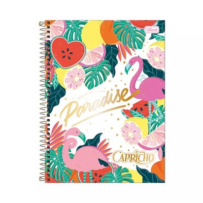 Caderno Universitário Tilibra Espiral Capa Dura Capricho 1 Matéria 80 Folhas - Item Sortido