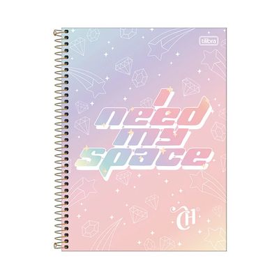 Caderno Universitário Tilibra Espiral Capa Dura Capricho 1 Matéria 80 Folhas - Item Sortido