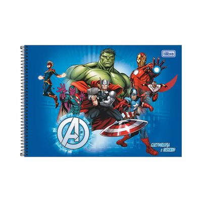 Caderno Cartografia Tilibra Espiral Capa Dura Avengers 80 Folhas Capas Diversas - Item Sortido