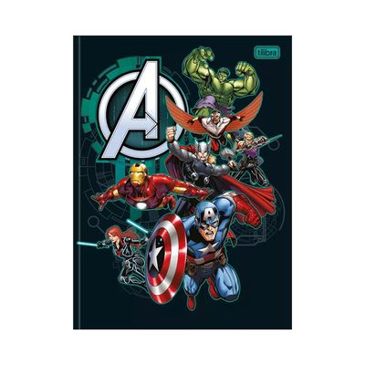 Caderno Universitário Tilibra Brochura Capa Dura Avengers 1 Matéria 80 Folhas Capas Diversas