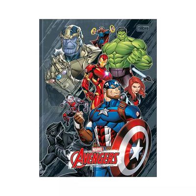 Caderno Universitário Tilibra Brochura Capa Dura Avengers 1 Matéria 80 Folhas Capas Diversas