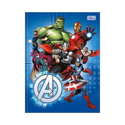 Caderno Universitário Tilibra Brochura Capa Dura Avengers 1 Matéria 80 Folhas Capas Diversas
