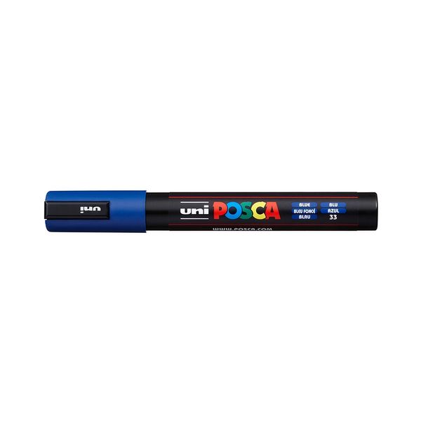 Caneta Permanente Posca Uniball 5M Azul