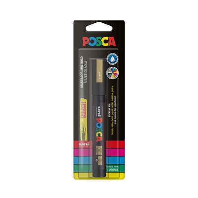 Caneta Permanente Posca Uniball 5M Ouro