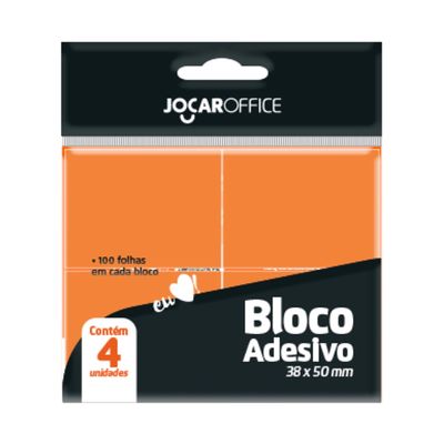 Bloco Adesivo Leonora Laranja 38x50mm 4x100 Folhas