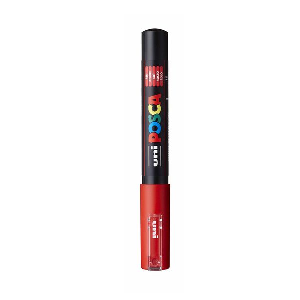 Marcador Multiuso Uniball Artes Posca Ponta Fina Vermelho 0.7mm
