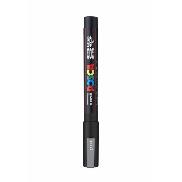 Marcador Multiuso Uniball Artes Posca Ponta Média Prata 1.3mm