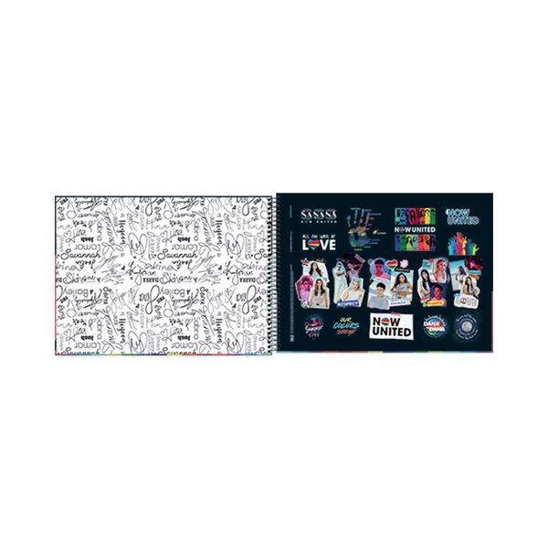 Caderno  Cartografia Tilibra Capa Dura Now United Capas Diversas - Item Sortido