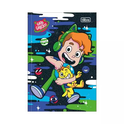 Caderno Brochura Tilibra Capa Dura 1/4 Gato Galáctico  Capas Diversas - Item Sortido