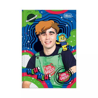 Caderno Brochura Tilibra Capa Dura 1/4 Gato Galáctico  Capas Diversas - Item Sortido