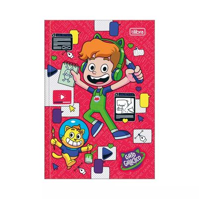 Caderno Brochura Tilibra Capa Dura 1/4 Gato Galáctico  Capas Diversas - Item Sortido