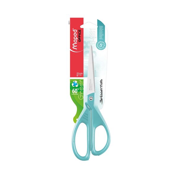 Tesoura Ergonômica Maped Multiuso Verde Pastel Aço Inoxidável 21cm