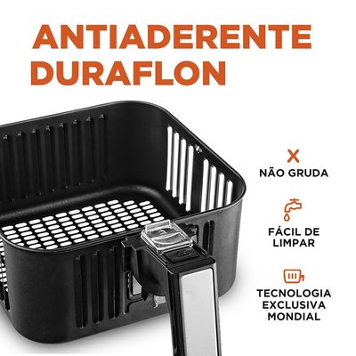 Fritadeira Elétrica Air Fryer Mondial AFN-40-Le Black 4L Preta - 220V
